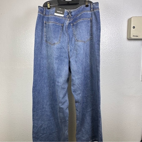 Future Collective | Women's Wide Leg Blue Jeans - Picture 2 of 5